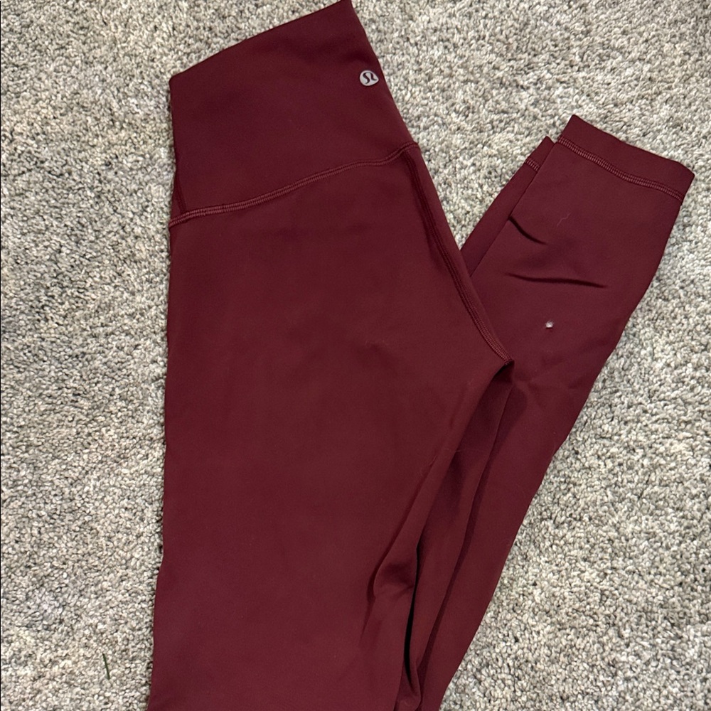 Lululemon Athletica Burgundy Leggings